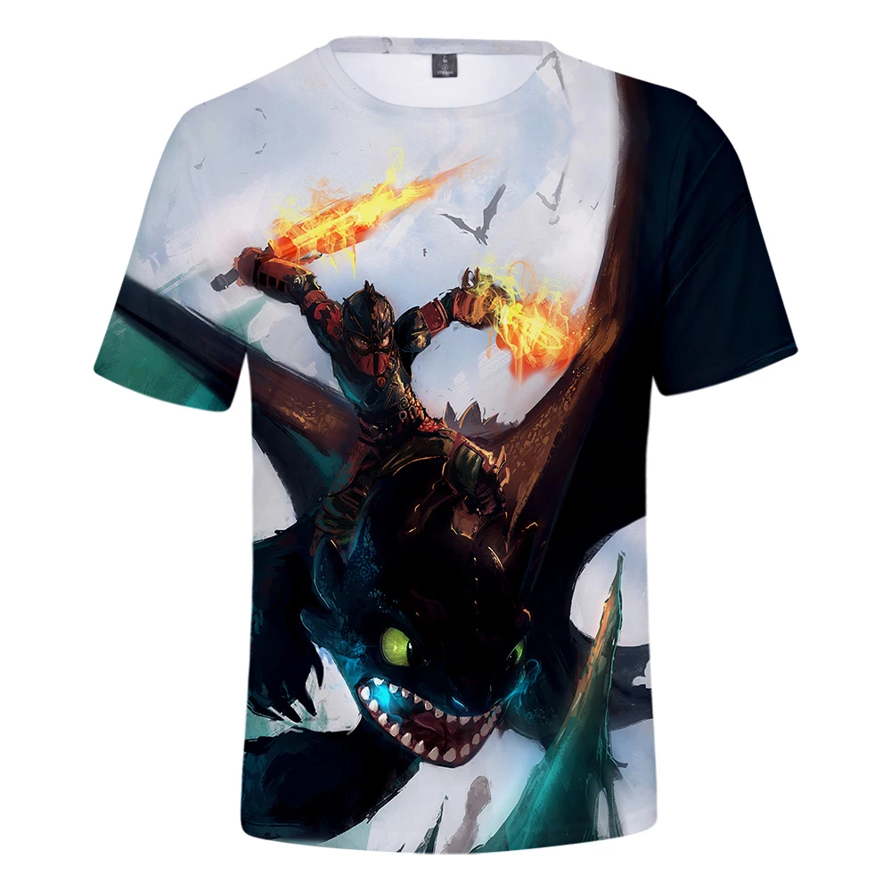 Новинка футболки с рисунком дракона для мальчиков и девочек летние шорты