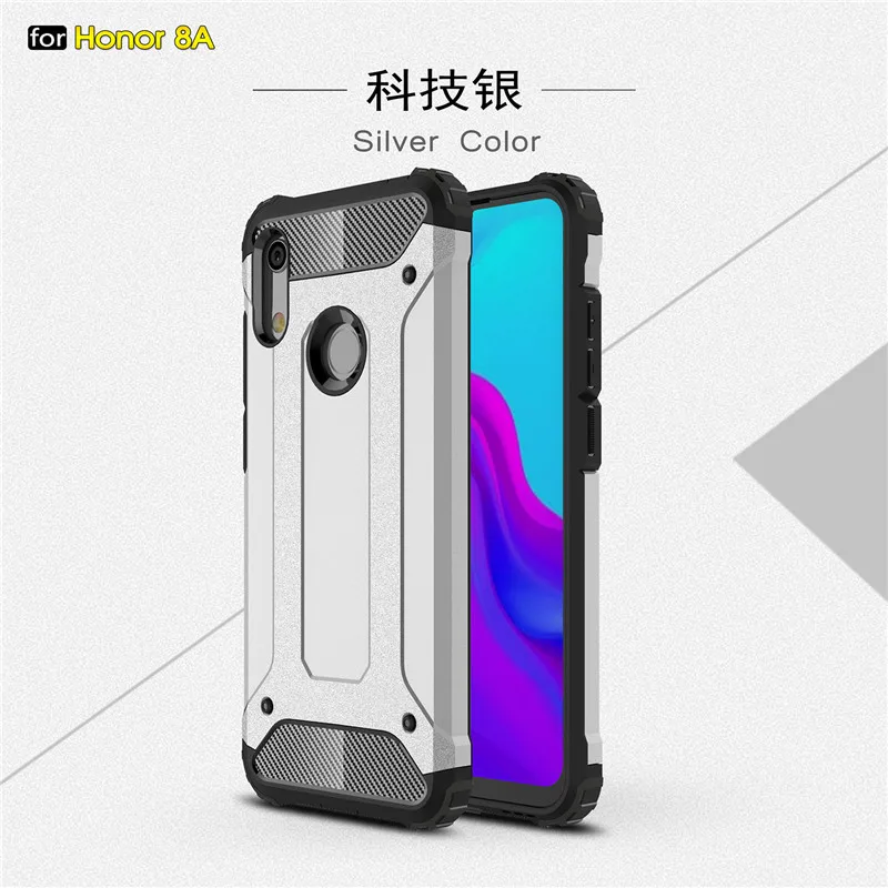 

Cases Huawei Honor 8A Cover Anti-knock Soft Silicone + Hard Plastic Back Case For Huawei Honor 8A Phone Shell y6 2019 Fundas