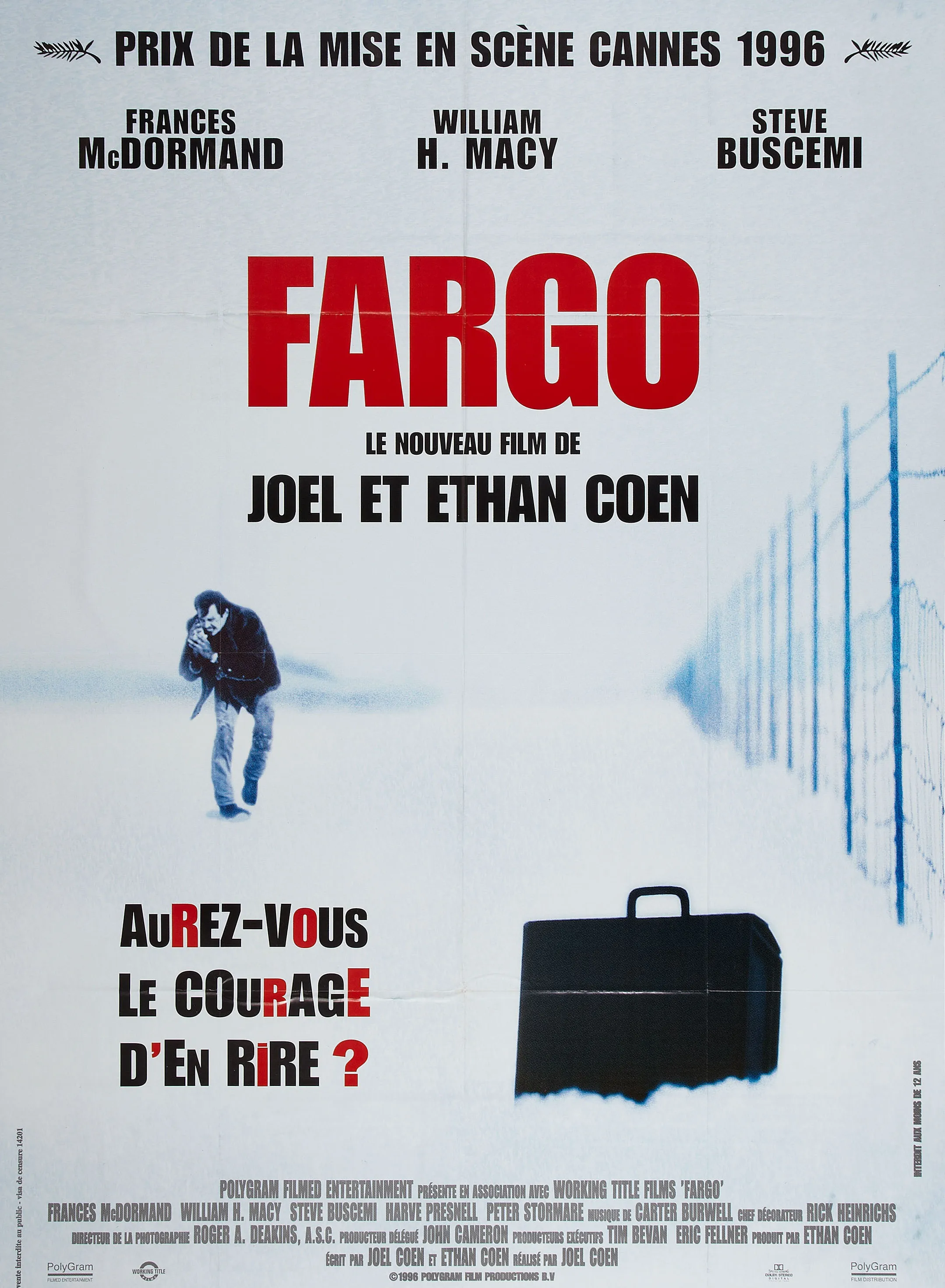 Минимализм Fargo 1996 американская кинопленка красивый ретро ВИНТАЖНЫЙ ПЛАКАТ холст