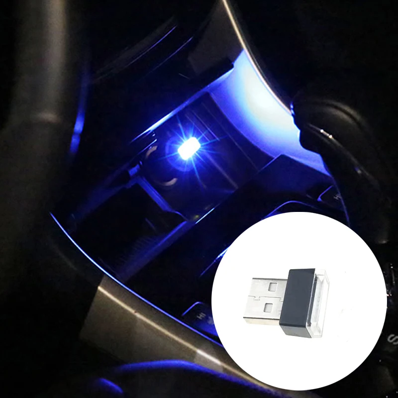 Автомобильный Универсальный USB светодиодный декоративный светильник