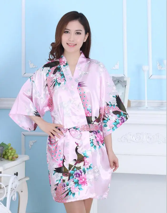 Новинка 2017 мини Kimon Сексуальный банный халат для свадьбы подружки невесты ночные