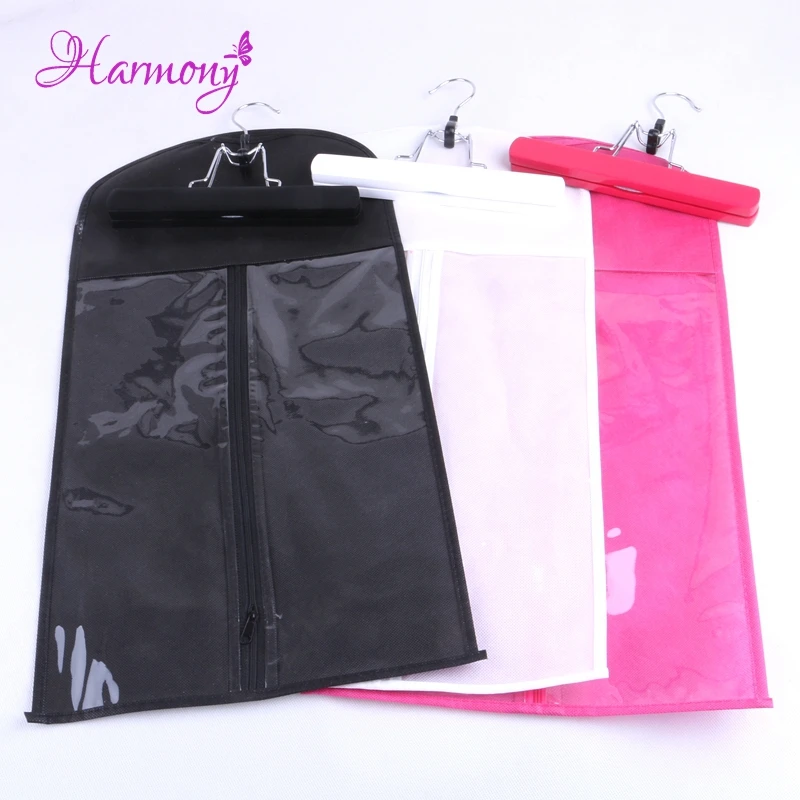 10set/lot Hair Extension Hanger with zip bag Hair Extensions Storage Bag For Carrie and Packing Hair Extensions