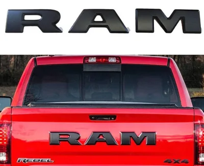 4 Sets Of RAM Matte Black 3D Letters Tailgame Emblem Rear Sticker for Dodge 1500 2015 2016 2017 2018 | Автомобили и мотоциклы