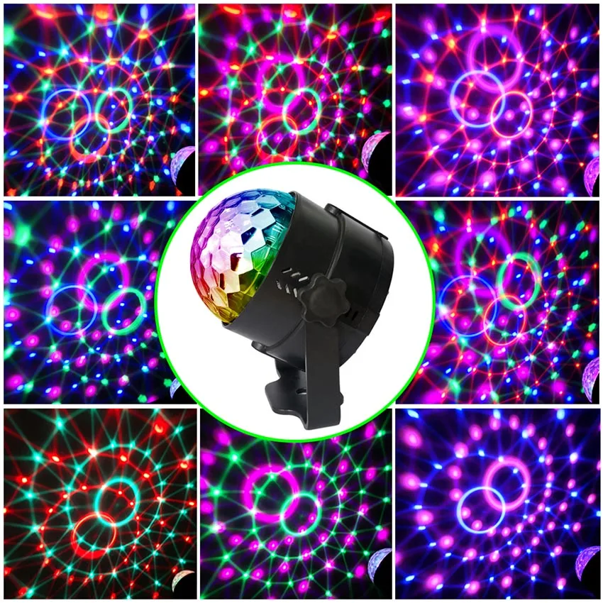 LED Dj диско хрустальный магический шар сценический свет 5 Вт 15 видов цветов
