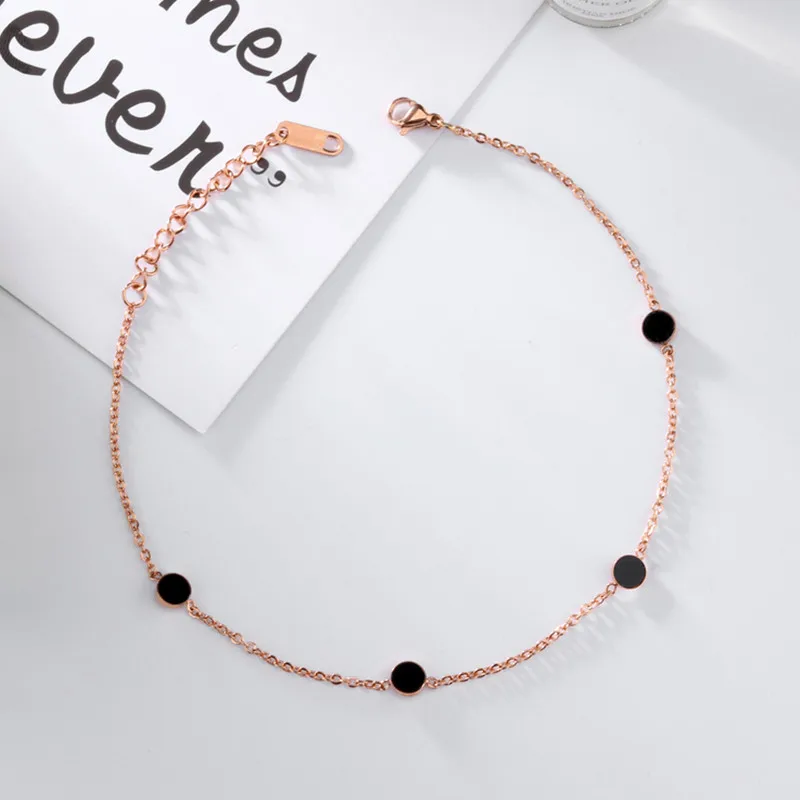 Японские и корейские студенты простой Titanium ноги стали декорирован розой цвет