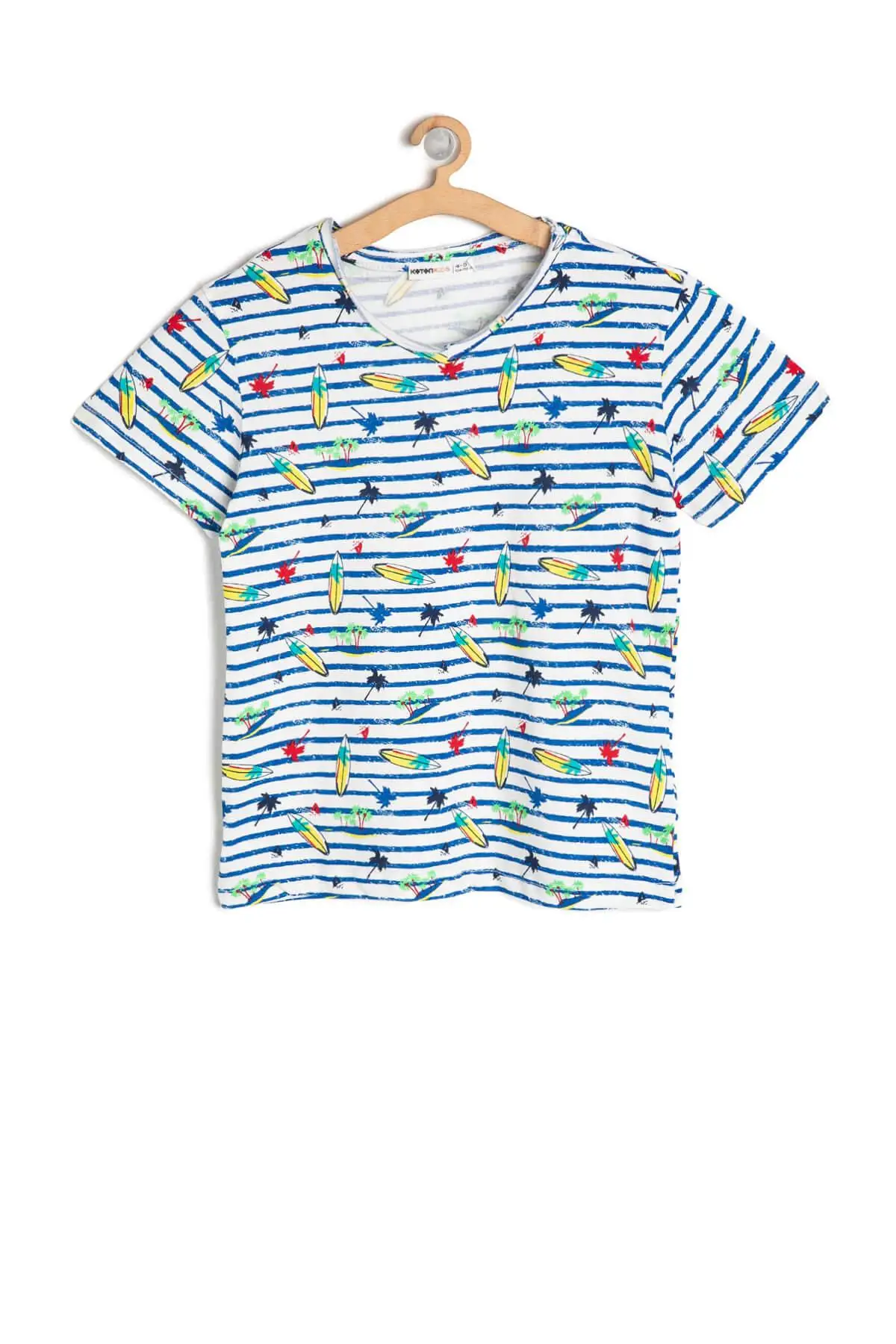 Koton kids/синяя футболка с рисунком для мальчиков|Мужские футболки| |