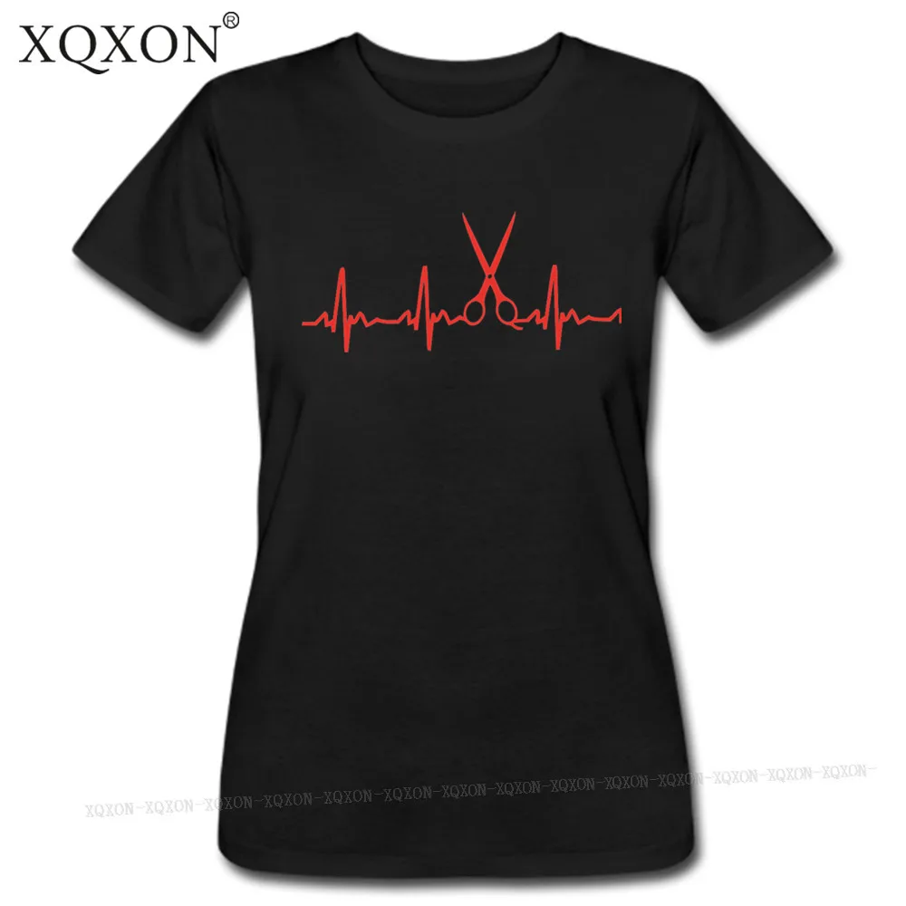 XQXON новинка 2019 года модная летняя футболка для парикмахеров с сердцебиением