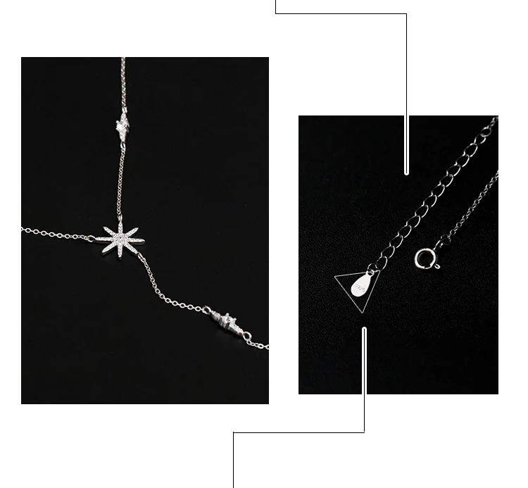 Herwish Bling Звездное сияние длинное ожерелье с подвеской 925 пробы Серебряное романтическое Подсолнух корейское ювелирное изделие сексуальные женские аксессуары