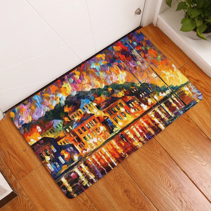 Новинка 2017 ковры с принтом ночного видения Нескользящие кухонные коврики для