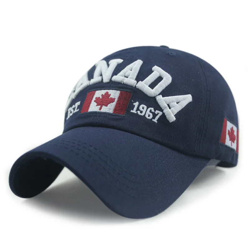 

New Arrivals Cotton Gorras Canada Cap Flag Of Canada Hat Snapback Adjuatable Mens Baseball Caps Brand New For Adult