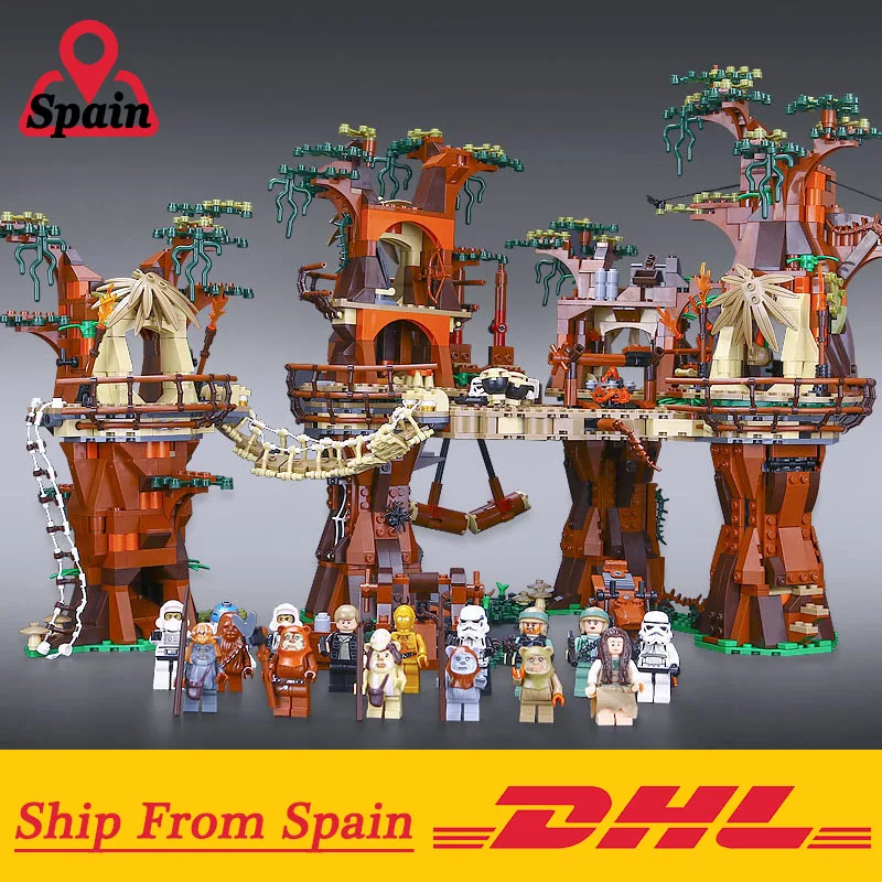 DHL 05047 Звездные войны деревня эвоков модель строительные блоки Juguete para Construir