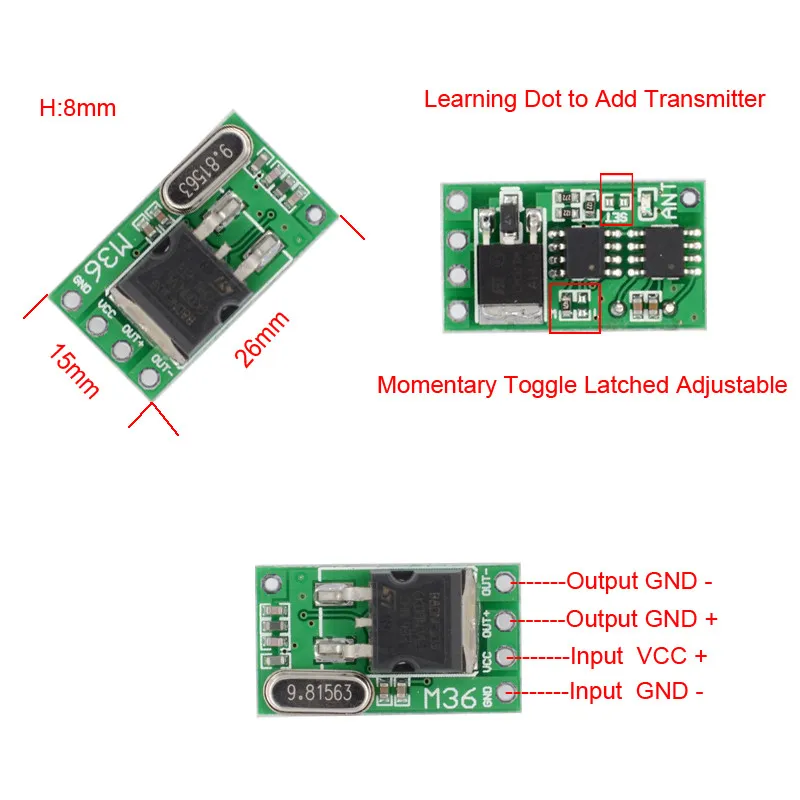 Радиочастотный пульт дистанционного управления с широким напряжением для