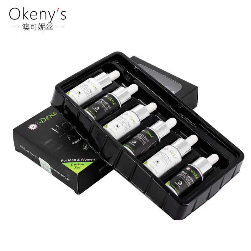 6 шт./компл. Dexe лосьон для волос против выпадения ежедневного и ночного