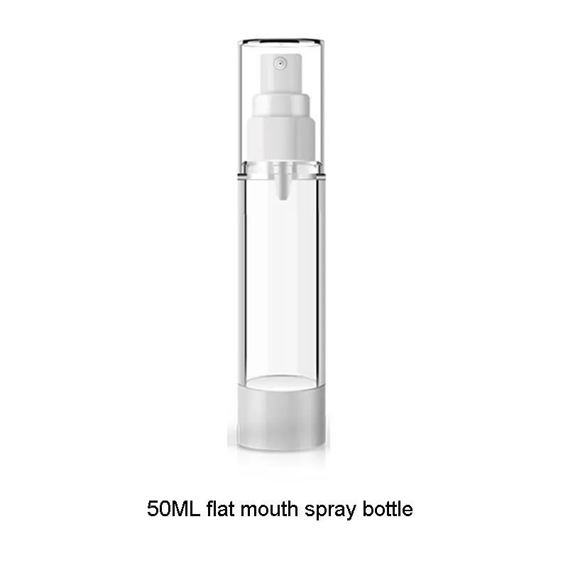 flat mouth spray bot 1 шт пластиковая бутылка для путешествий многоразовая бутылка Прозрачный безвоздушный насос для духов Вакуумная бутылка-спрей 15 мл/30 мл/50 мл/80 мл/100 мл - Цвет: flat mouth spray bot