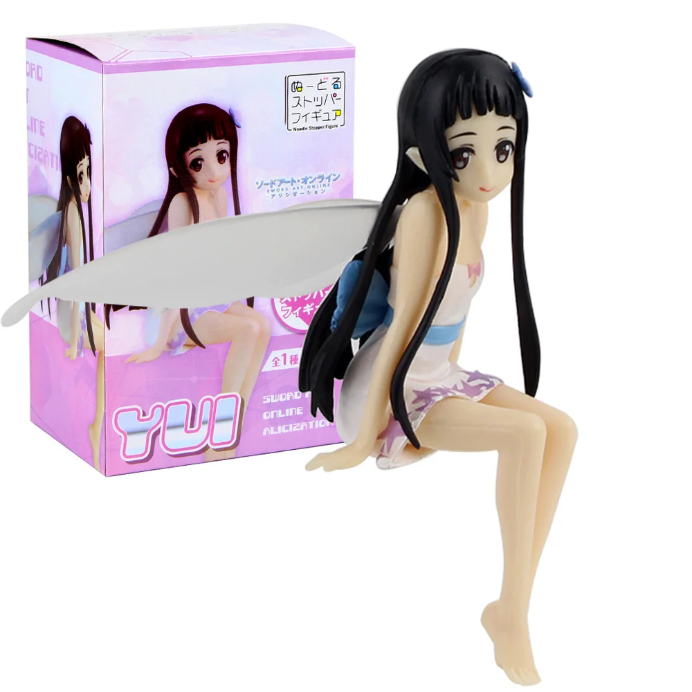 A with box 12 см аниме меч арт онлайн фигурка SAO YUI красивая девушка Сидящая под мир фигурка Коллекционная модель куклы игрушки подарки - Цвет: A with box