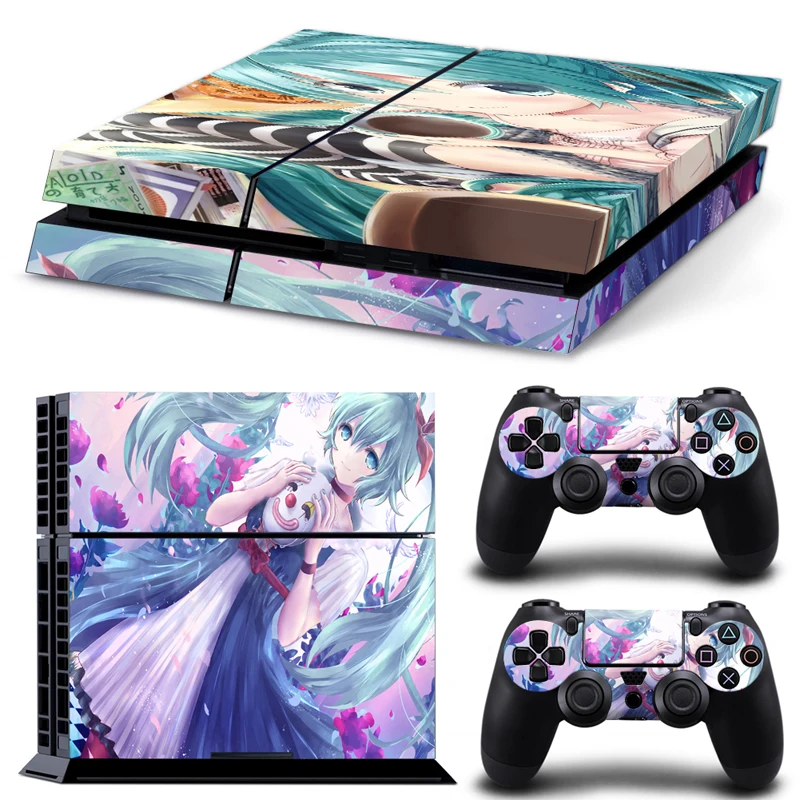 MIKU ПВХ Виниловая наклейка для Sony PS4 консоль и контроллер Playstation 4