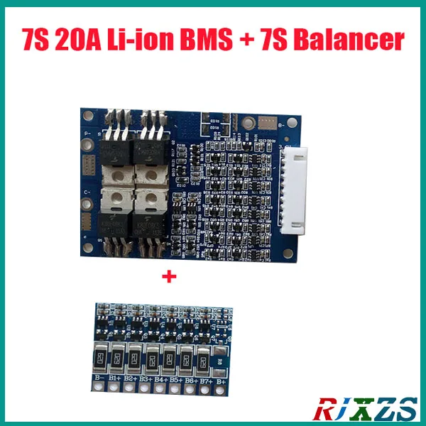 7S 20A BMS + литий ионный баланс) аккумулятор Защитная панель для 18650 14450 17500 16670