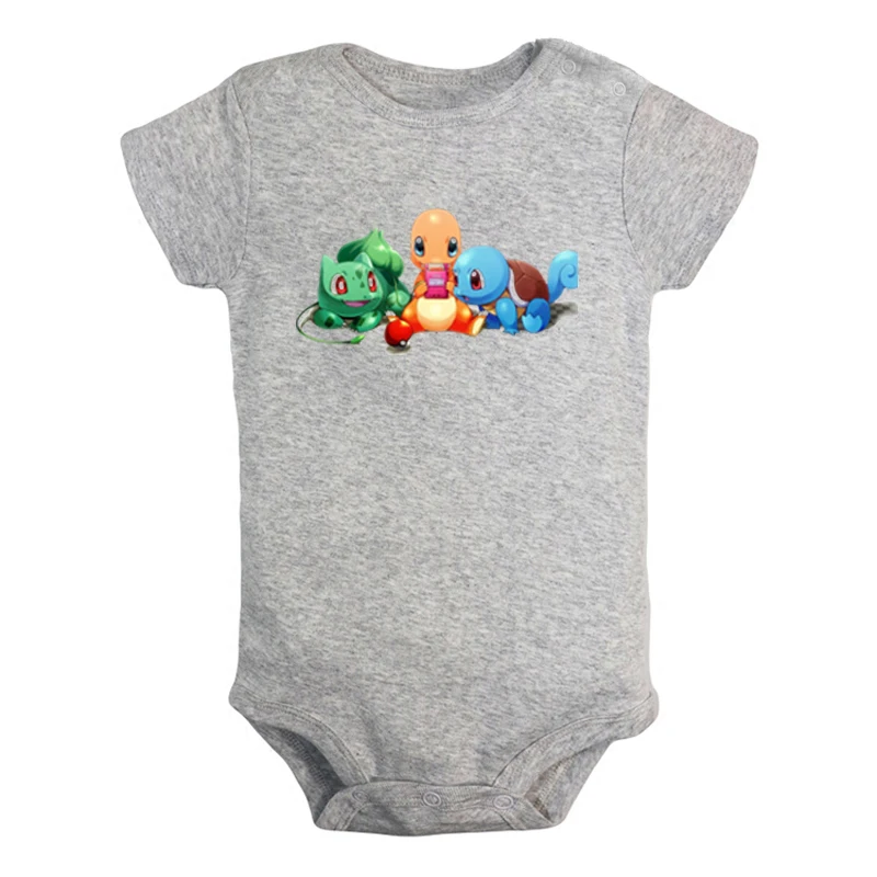 Мультфильм Charmander Charmeleon Charizard Покемон дизайн для новорожденных мальчиков и девочек униформа-комбинезон с принтом для младенцев
