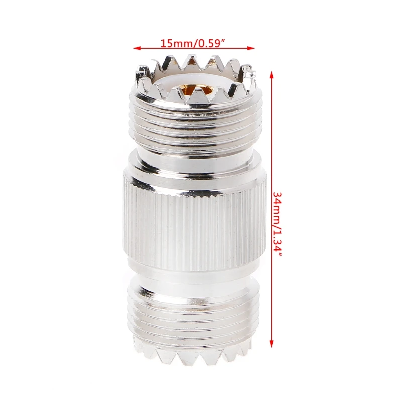 UHF PL-259 SO-239 мама к UHF мама Джек Прямой коннектор RF адаптер никель