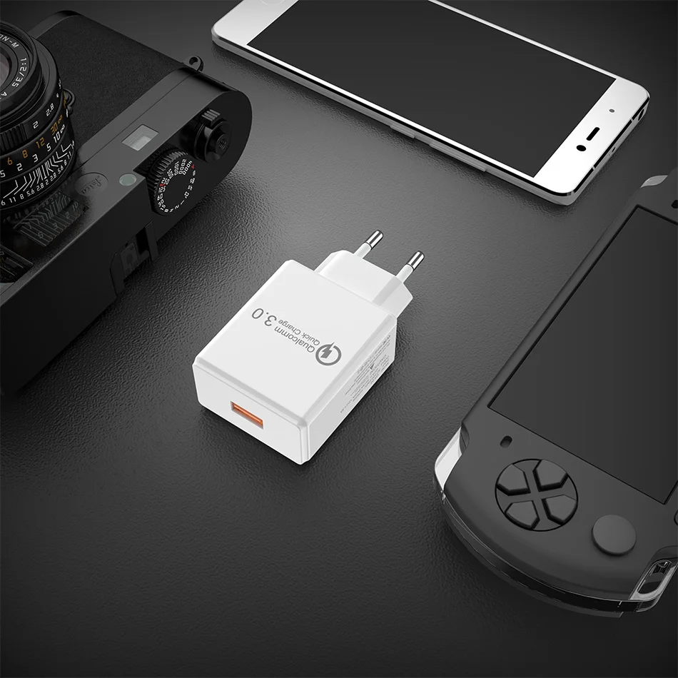 Raxfly Qualcomm Quick Charge 3.0 USB Зарядное устройство для iPhone X 8 Быстрая зарядка Путешествия стены США ЕС Разъем для Samsung s9 S8 Примечание адаптер