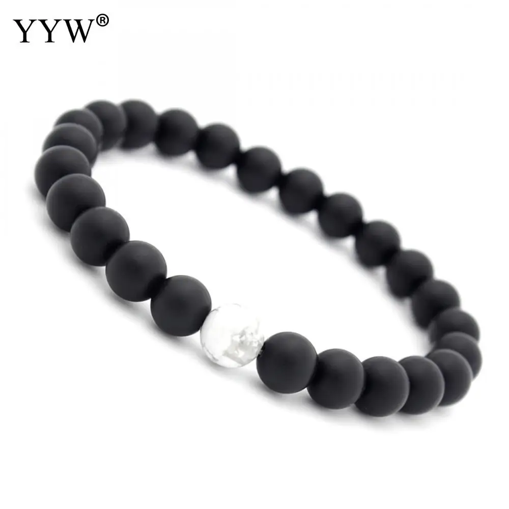 Браслет из натурального камня для мужчин и женщин классический браслет с