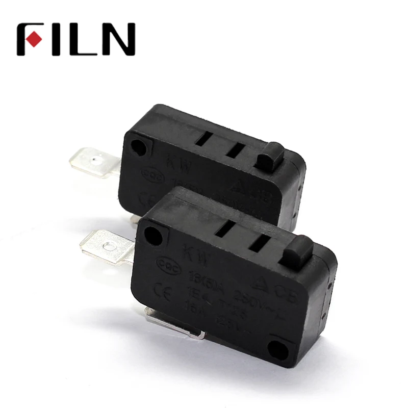 

limit Switch 1NO High quality All New 5A 250VAC 6.3 connector terminal Micro Switch Black body