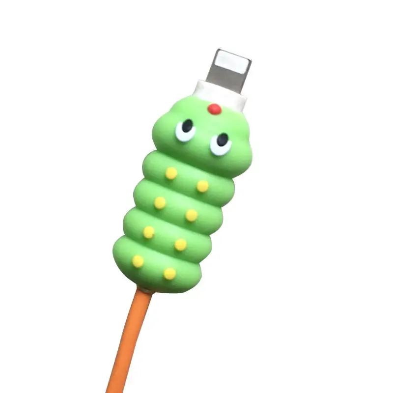 Cute Insect Shape USB Charger Cable Protective Cover Soft Silicone Data Line Cord Protector For iPhone Smart Phone Connector | Электроника
