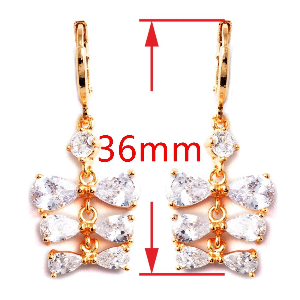 New Gorgeous Mujer Pendientes 6pcs Water Drop White Crystal Earrings For Women Fashion Jewelry Gift Packing | Украшения и