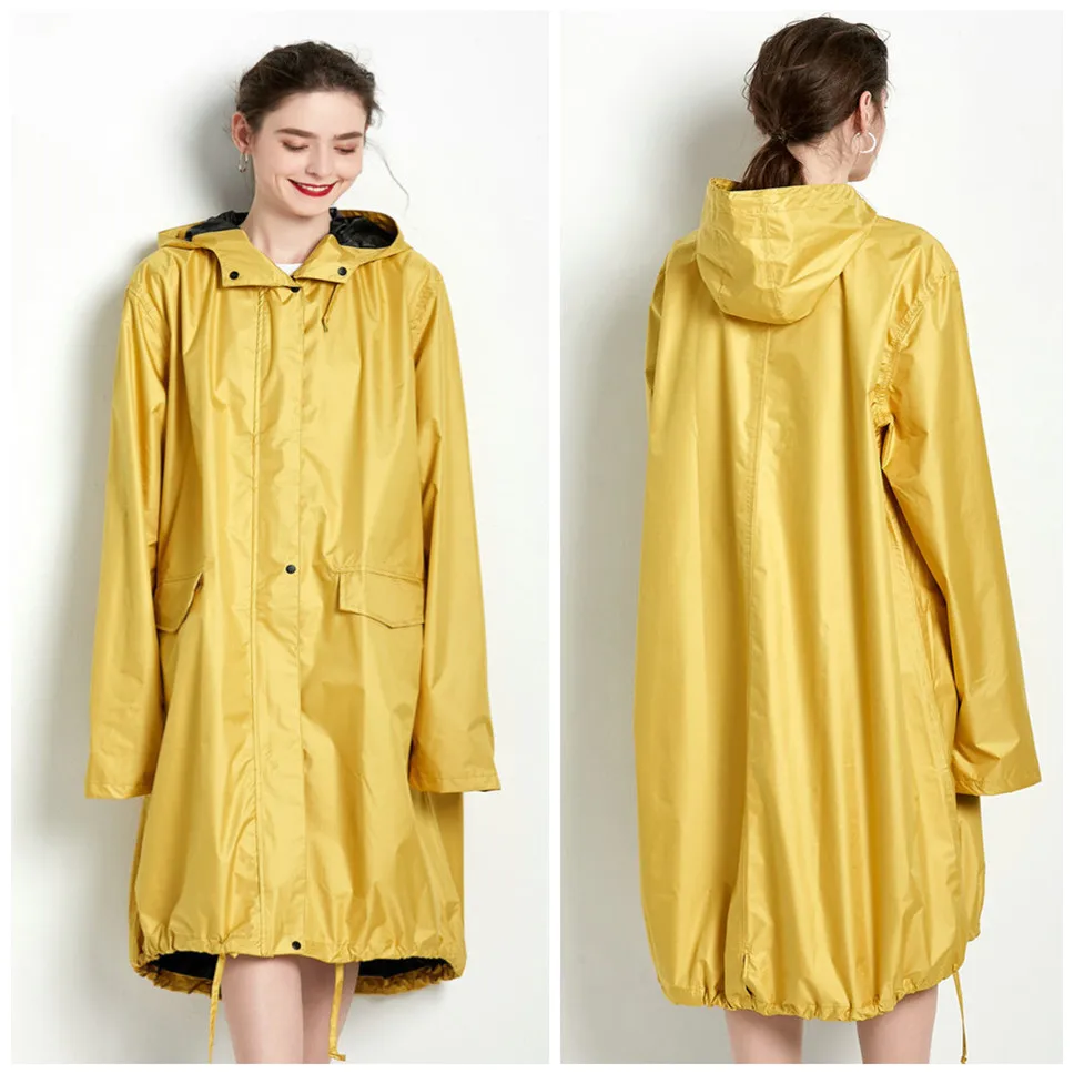 

Long Raincoats Women Poncho Waterproof,Outdoors Rain Coat Raingear Jackets Female Chubasqueros Impermeables Mujer Big Size