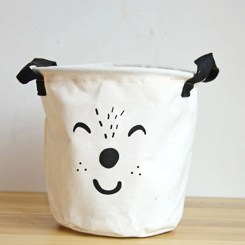 ROSEHOME мультяшный органайзер для офиса складное ведро хранения животных лица