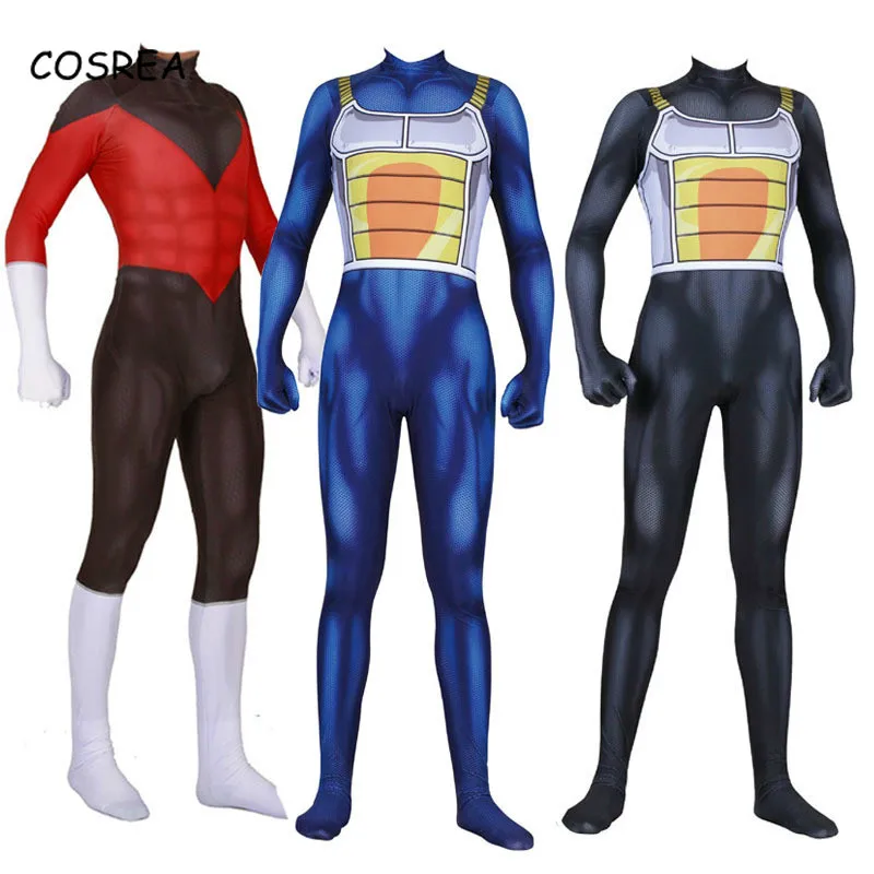 

Костюм для косплея из аниме Z Super Jiren Vegeta, комбинезон зентай, комбинезоны, костюмы на Хэллоуин для женщин, мужчин и детей
