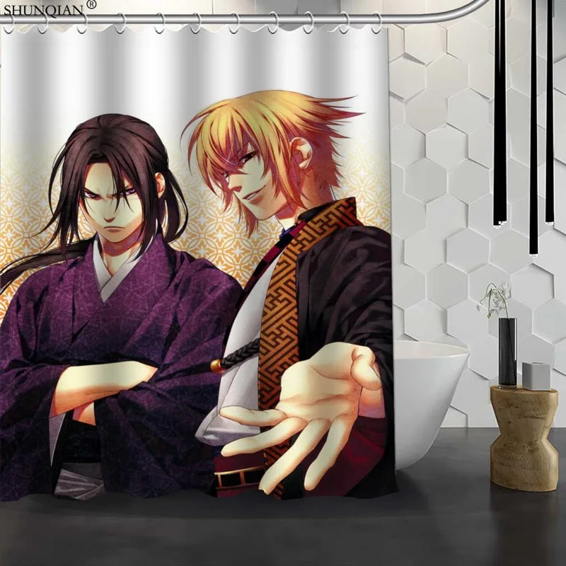 11 Новинка Hakuouki Shinsengumi Kitan Заказная занавеска для душа водонепроницаемая ткань полиэфирная Штора для ванны ткань занавеска для ванной 18-4,11 - Цвет: 11