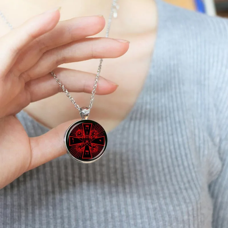 Модные ювелирные изделия подвеска розового креста волшебное герметичное