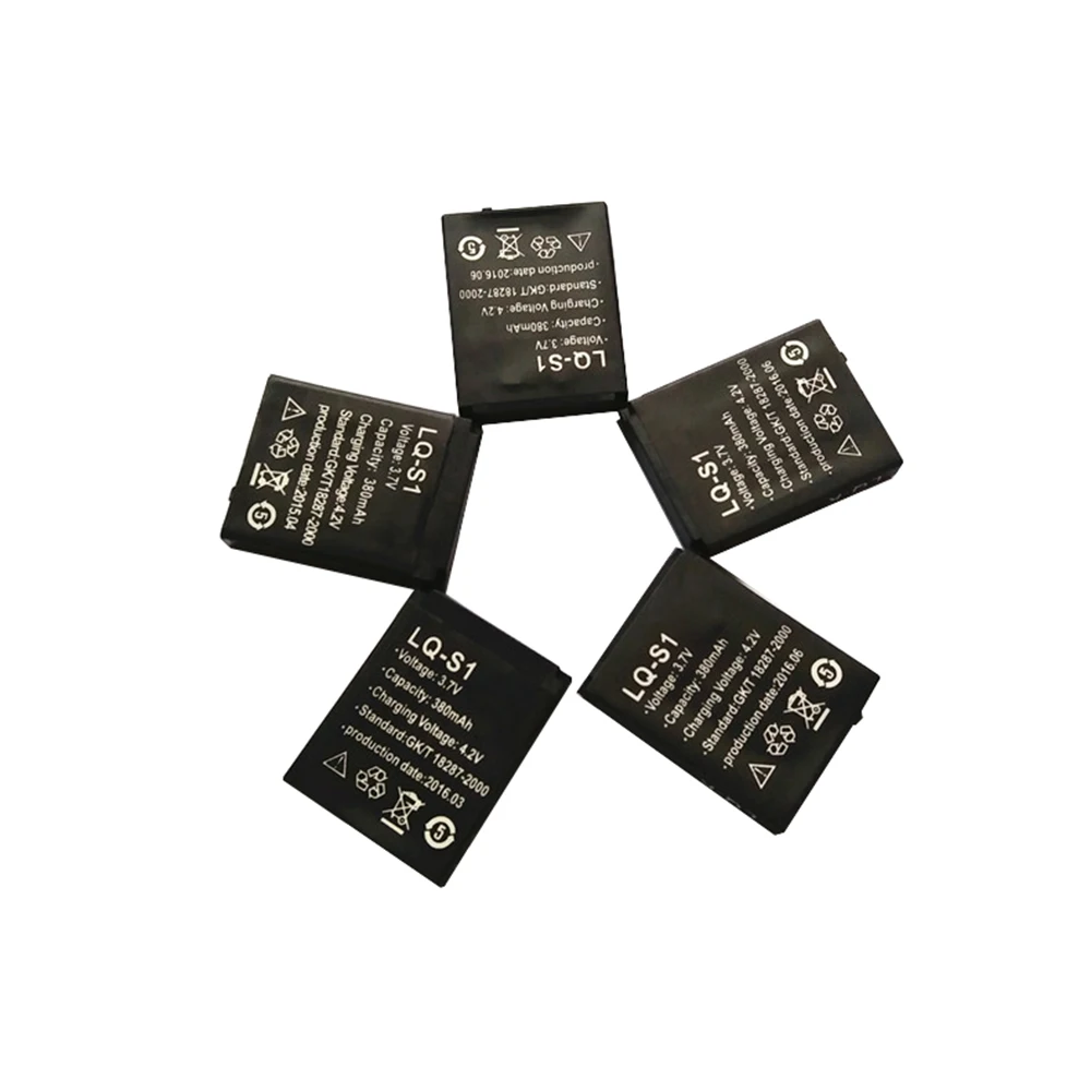 5pcs/lot 3.7V 380mAh Rechargeable Battery For Smart Watch dz09 SmartWatch Replacement | Электроника