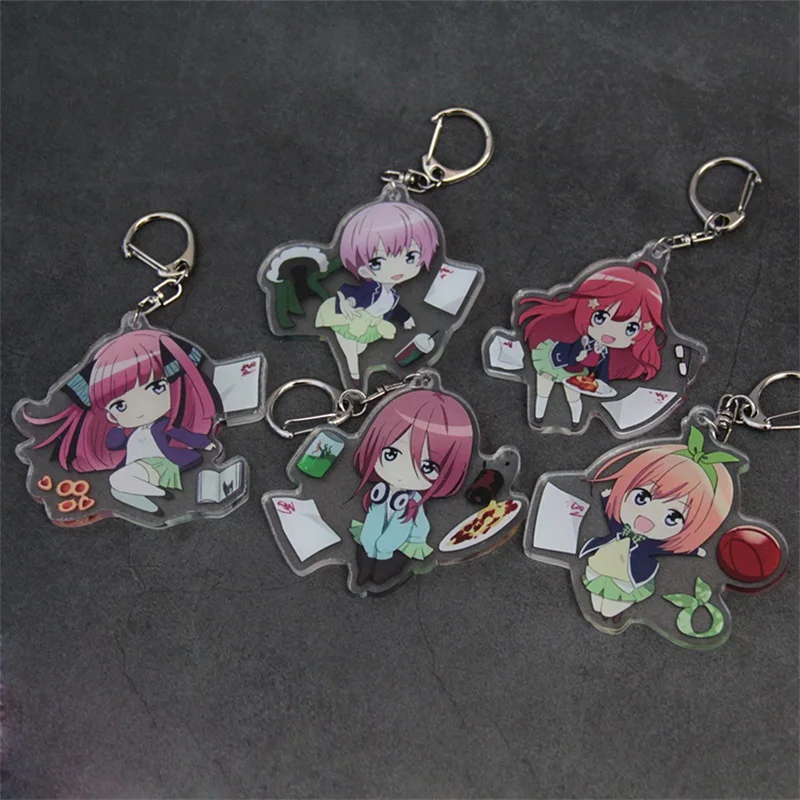 Аниме Quintuplets Go Toubun no Hanayome Nino Nakano Косплей акриловый брелок с подвеской для сумки