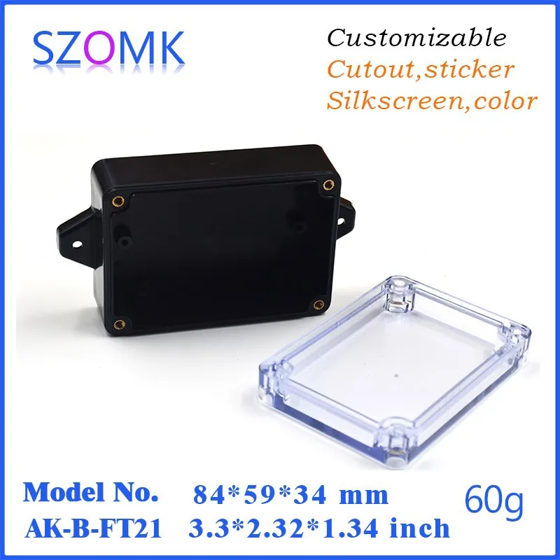 Пластиковая коробка электроники 4 шт./лот черный цвет водонепроницаемый