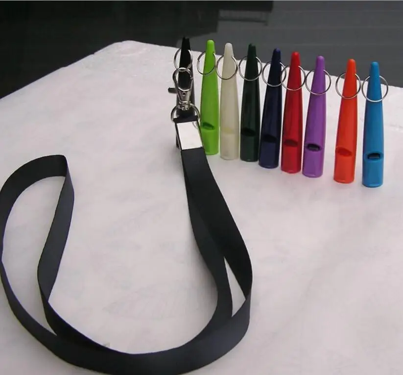 Wholesale 300pcs/lot 80MM Dog Puppy Pet Training Whistle Silent Ultrasonic COLOUR with Lanyard Gundog Whistles Plastic High Qual | Свисток