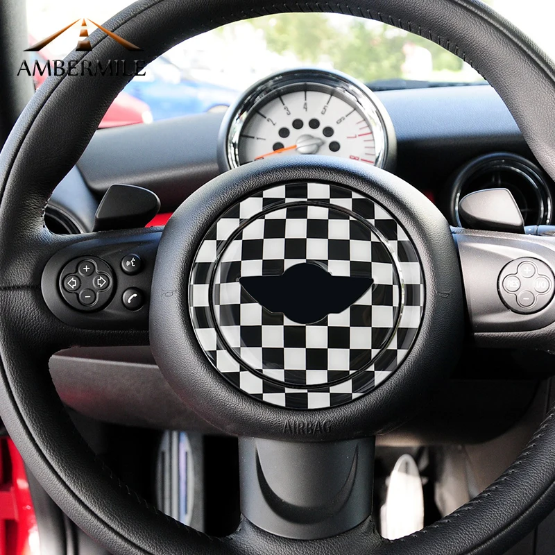 3D наклейки на рулевое колесо AMBERMILE декоративные для Mini Cooper Countryman R55 R56 R57 R58 R60 R61