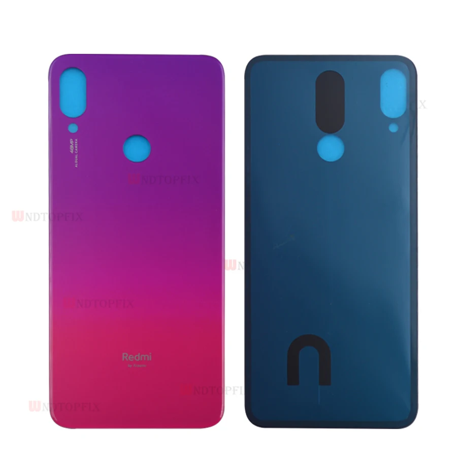 Чехол для аккумулятора Xiaomi Redmi note 7 Задняя стеклянная панель Корпус задней двери