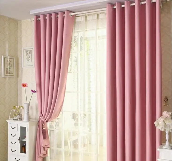 Современный минималистский сплошной цвет затемненные шторы для cortinas де кварто