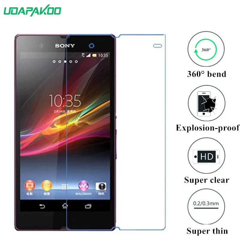 Udapakoo прозрачная закаленная (мягкое стекло) пленка для Sony Xperia Z L36H нано