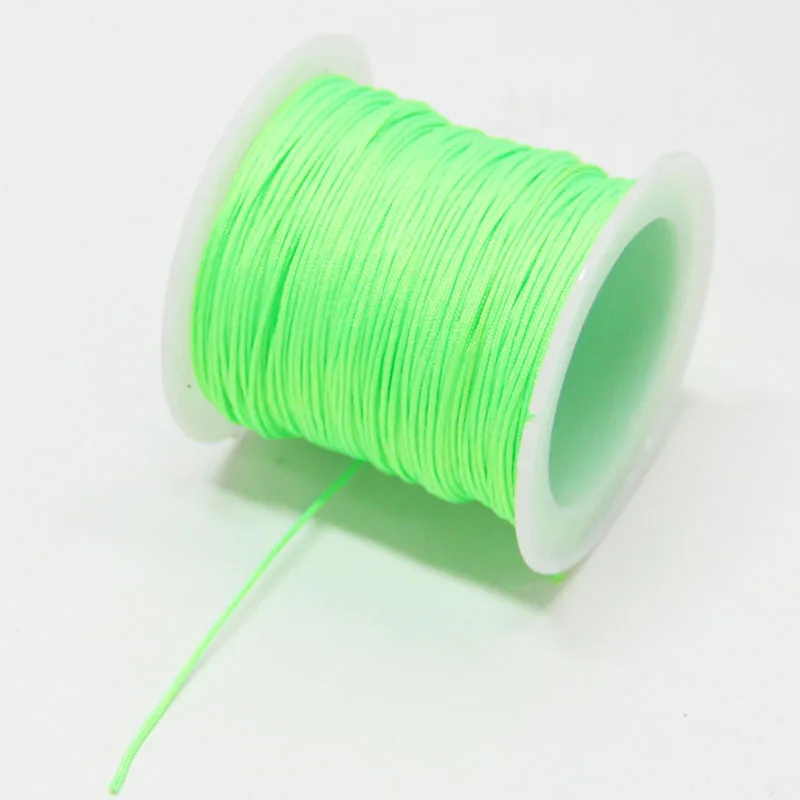 6 light green Твердые цветные Струны для браслета изготовление ручной работы плетеная веревка DIY ремесла Материал Поставки оптом Прямая - Цвет: 6 light green