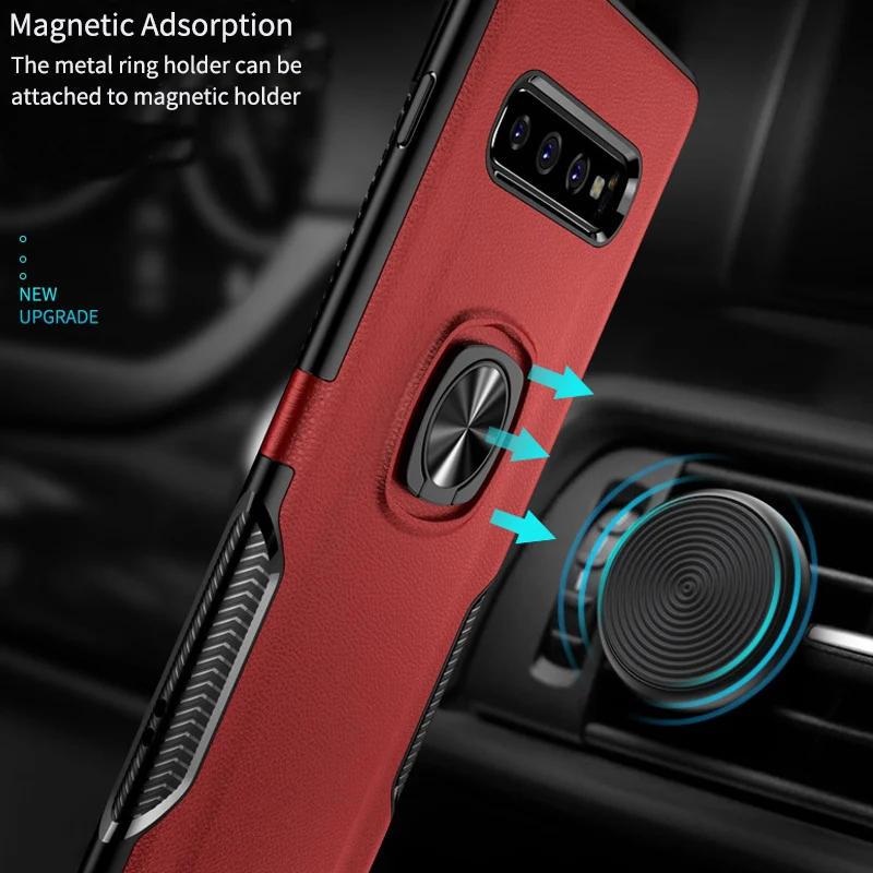Магнитное Силиконовое чехол для samsung Galaxy S10 плюс кольцо держатель телефона S10e +