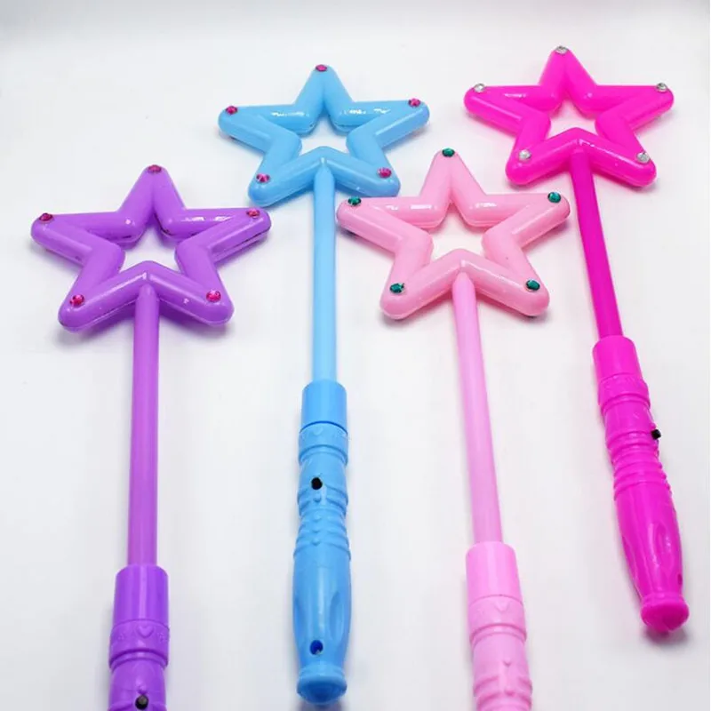 

Children Girls Princess Hollow Out Star LED Flashing Sticks Glowing Fairy Wands Gift Glow Party home decor wedding birthday