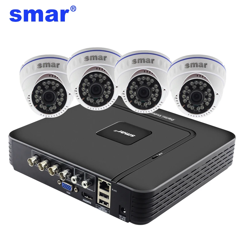 Smar CCTV камеры DVR Системы 960H 1000TVL на открытом воздухе камера безопасности H.264 4