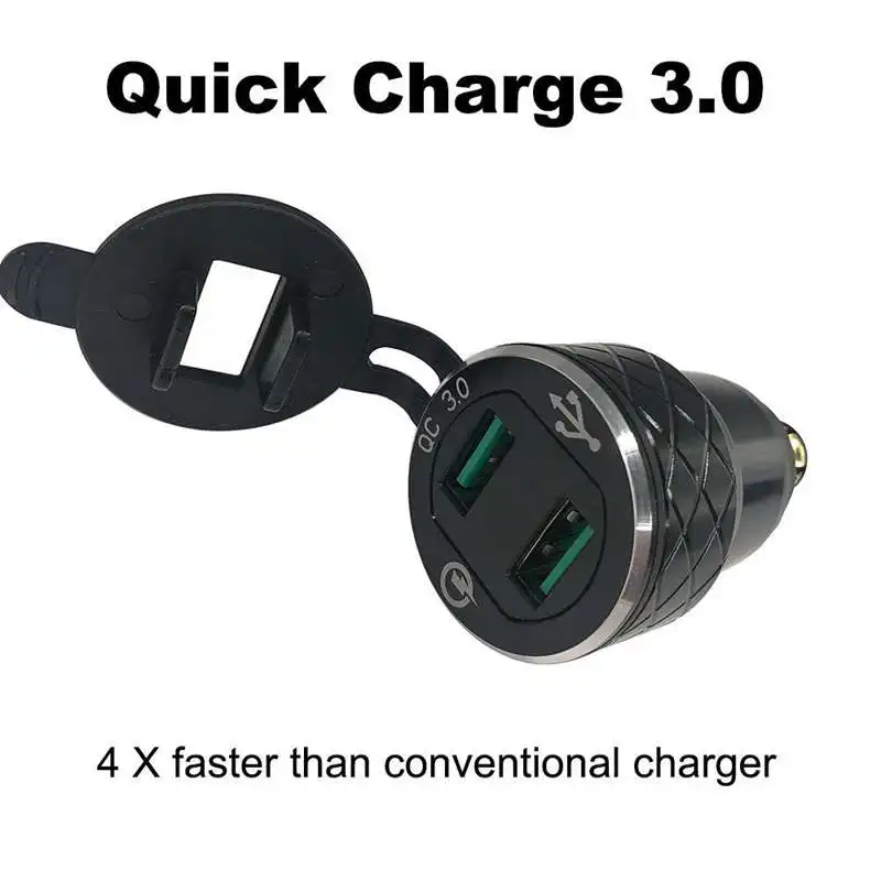 Зарядное устройство из алюминиевого сплава Quick Charge 3 0 с двумя usb портами для