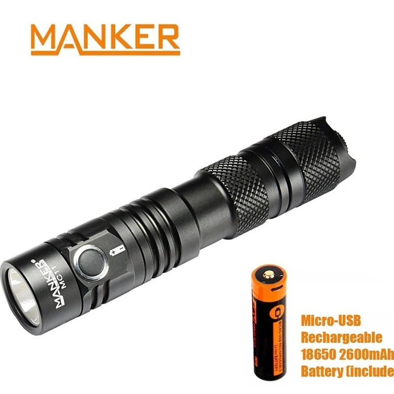 Светодиодный фонарик Manker MC11 1300 люмен CREE 18650 карманный EDC фонарь с перезаряжаемой