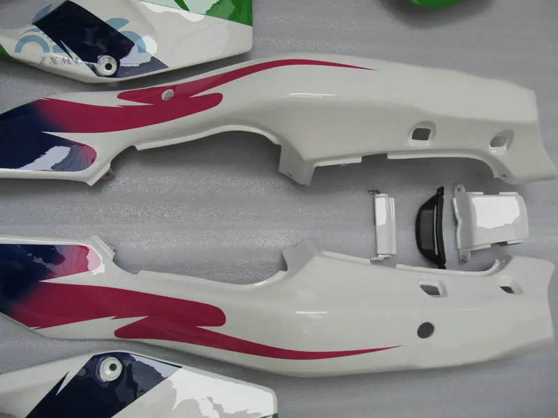 Полный комплект обтекателей комплект для KAWASAKI Ninja 1994 1995 1997 ZX6R спортивные комплекты обтекателей ZX 6R 636 94-97 зеленый белый корпус мотоциклов