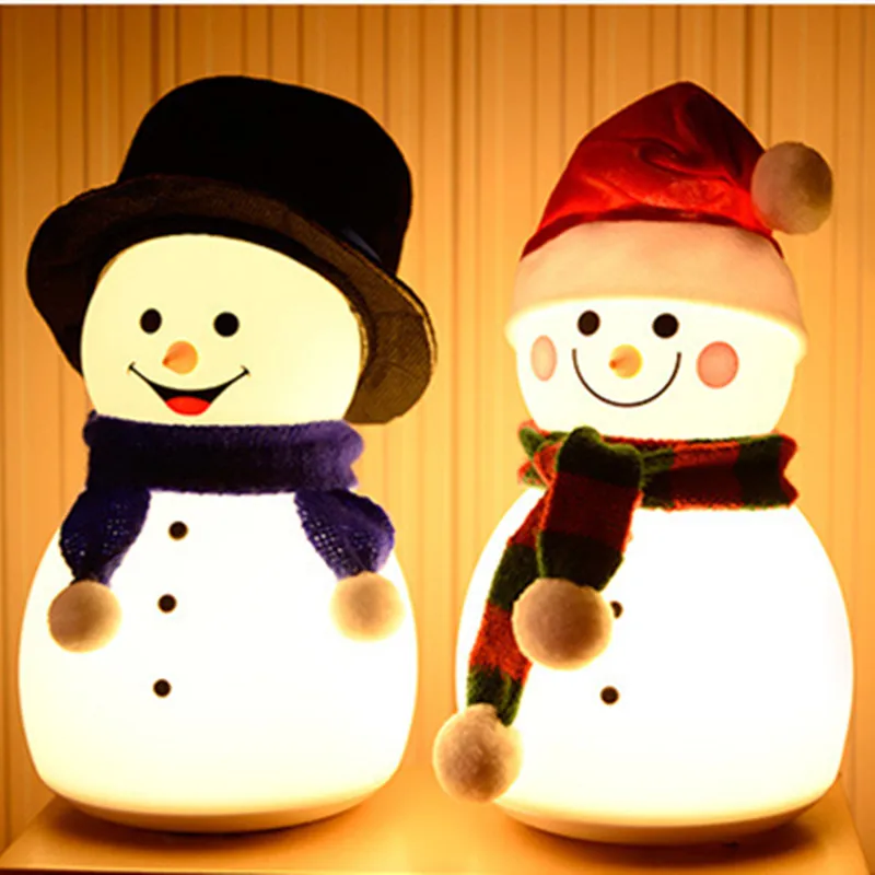 Фото RGB Snowman Silicone Led Night Light Carton USB rechargeable Atmosphere Lamps For Holiday Party Children Bedroom Лампы и освещение RGB Snowman Silicone Led Night Light Carton USB rechargeable Atmosphere Lamps For Holiday Party Children Bedroom Лампы и освещение