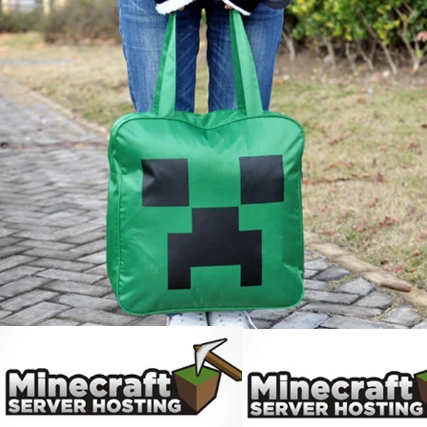 MINECRAFT MINECON Style Inspired Creeper Satchel JJFace Green Shoulder Bag Free Shipping | Багаж и сумки